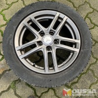 Alloy wheel with tyre